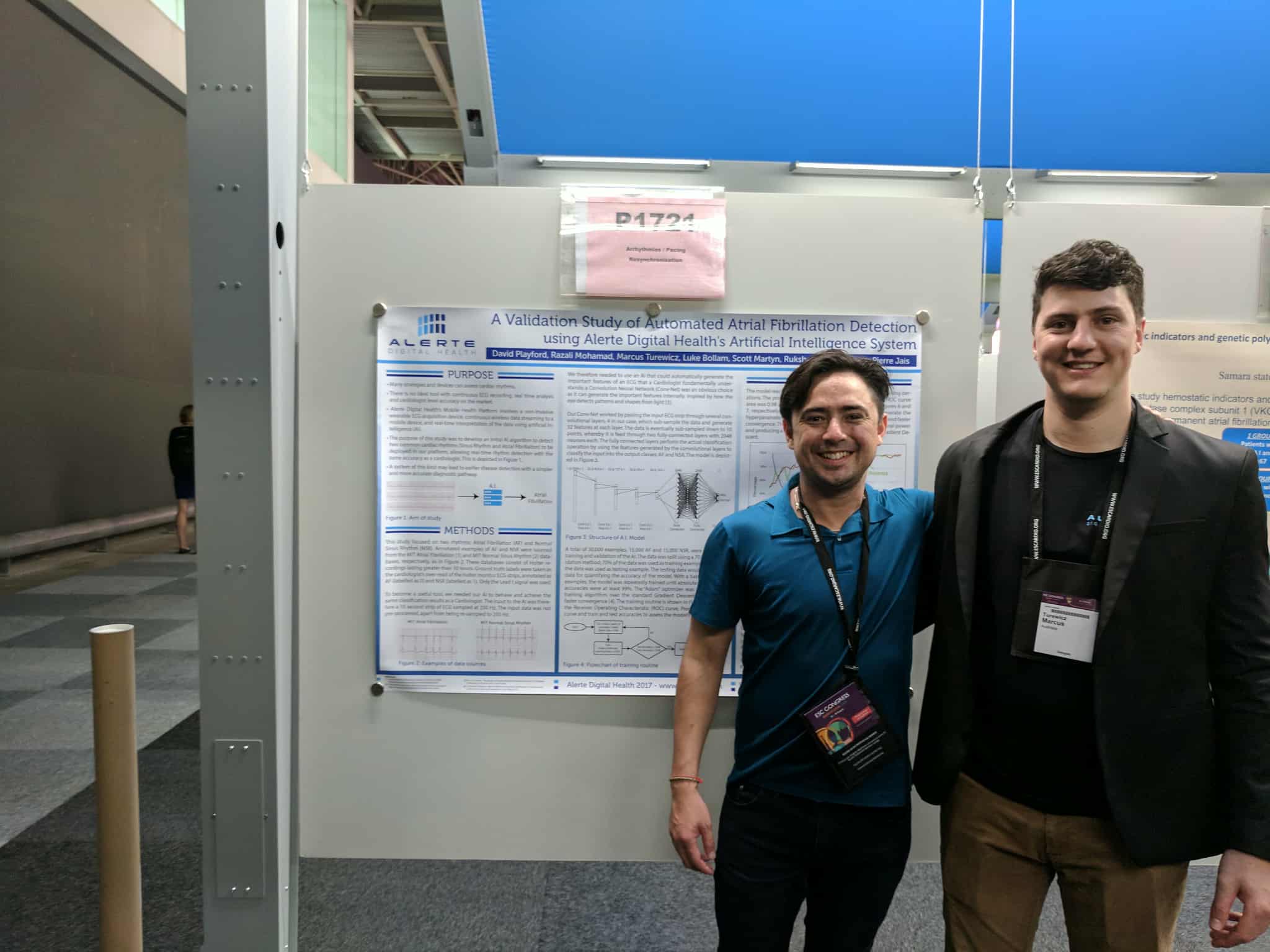 Alerte Digital Health poster presentation at European Society of Cardiology 2017